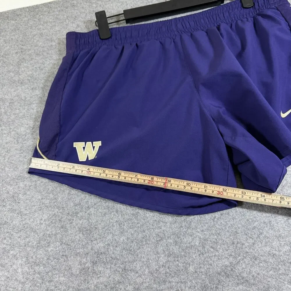 Nike Dri-Fit Running Shorts Womens M Purple Washington Huskies Logo Liner T&FXC